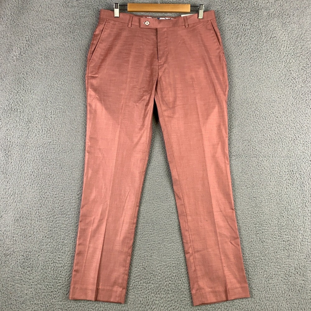 Paisley & Gray Dress Pants Mens 32 x 32 Salmon Slim Straight Business Career‎